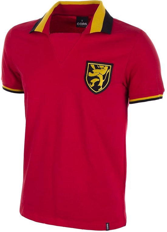 COPA - Belgique 1960's Maillot de Football Rétro - Hommes - Rouge - L
