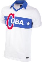 Cuba 1962 Castro Retro Football Shirt White;Blue L