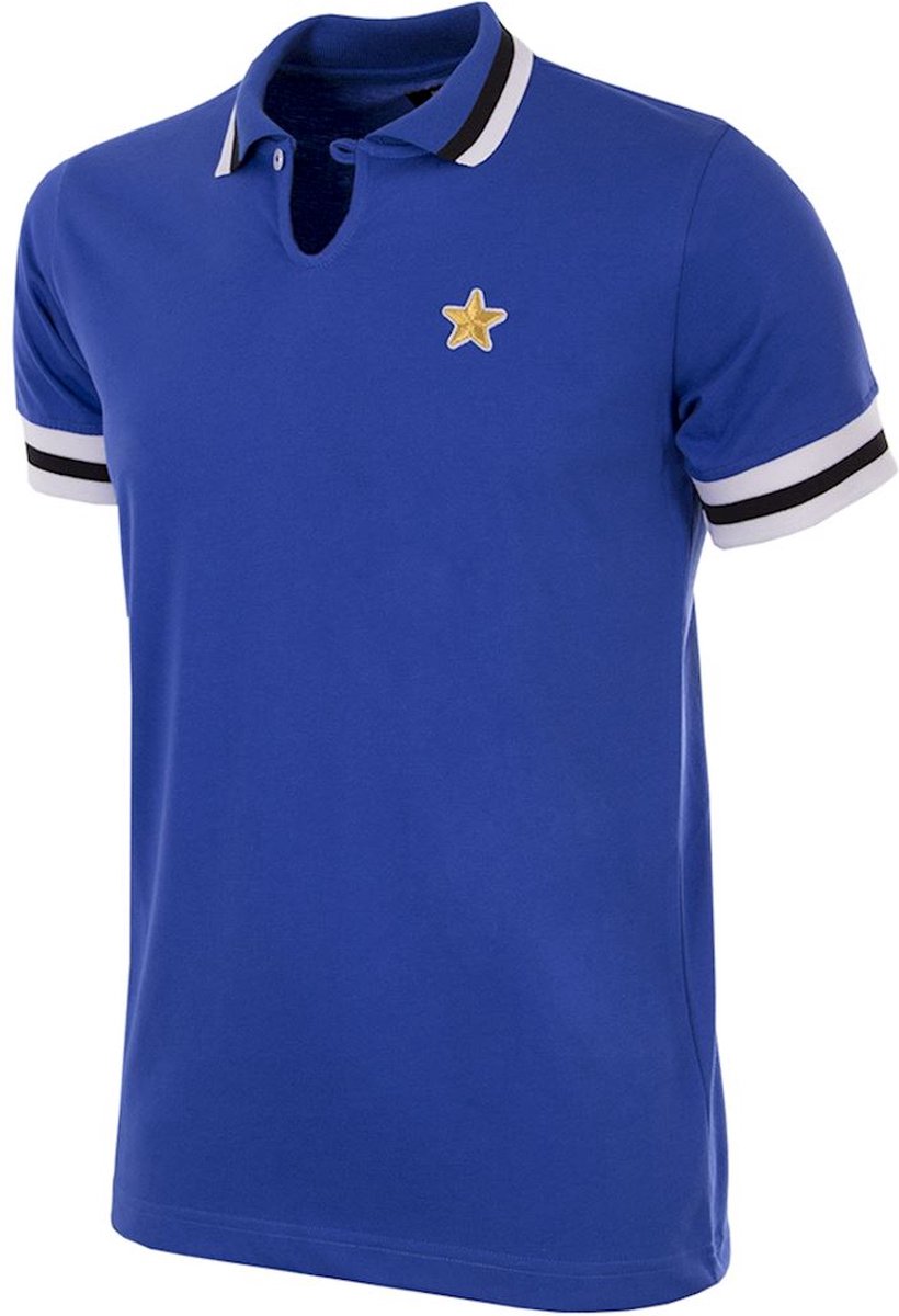COPA - Juventus FC 1976 - 77 Away Coppa UEFA Retro Voetbal Shirt - M - Blauw