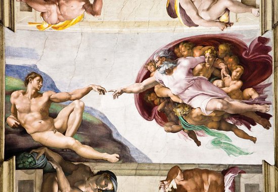 Peinture murale Création Adam Art Michelangelo | XXL - 312 cm x 219 cm | Polaire 130g / m2