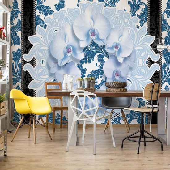 Papier peint Fleurs Motif Floral | XXXL - 416 cm x 254 cm | Polaire 130g / m2