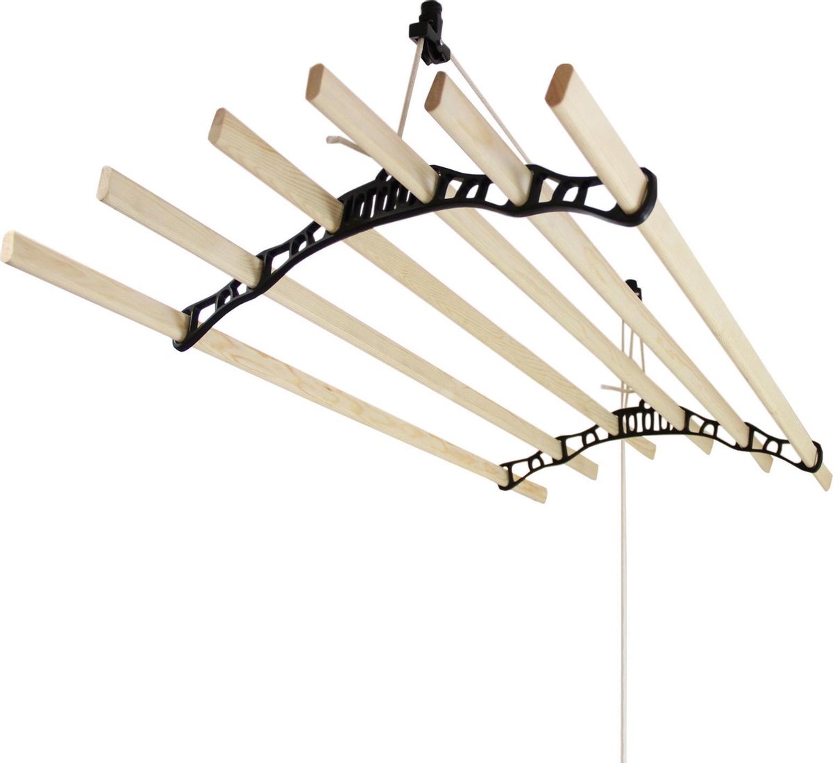 Droogrek Ophangbaar - Zwart - 1.2 meter - plafond wasrek