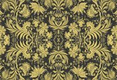 Papier peint Fleurs de motif vintage | PANORAMIQUE - 250cm x 104cm | Polaire 130g / m2