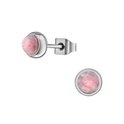 zweerknopjes-roze-aardbeienkwarts-chirurgisch staal-zilverkleurig-5mm zweerknopjes-roze-aardbeienkwarts-chirurgisch staal-zilverkleurig-5mm