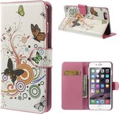 Kleurrijke vlinders iPhone 6 plus portemonnee hoes