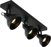 Freelight Santo plafondlamp | drielichts | incl. GU10 lichtbronnen | 48 cm breed | zwart