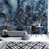 Fotobehang Wolf Fur Texture Blue | VEL - 152.5cm x 104cm | 130gr/m2 Vlies