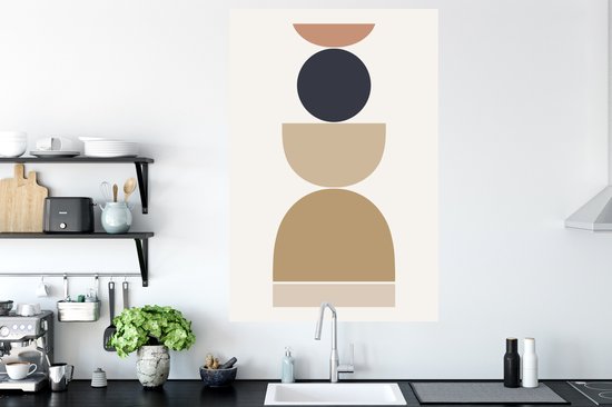 Stickers muraux - Sticker Foil - Cercle - Figures Géométriques - Abstrait - 80x120 cm - Film Adhésif - Stickers muraux Chambre Enfant - Papier Peint Auto Adhésif