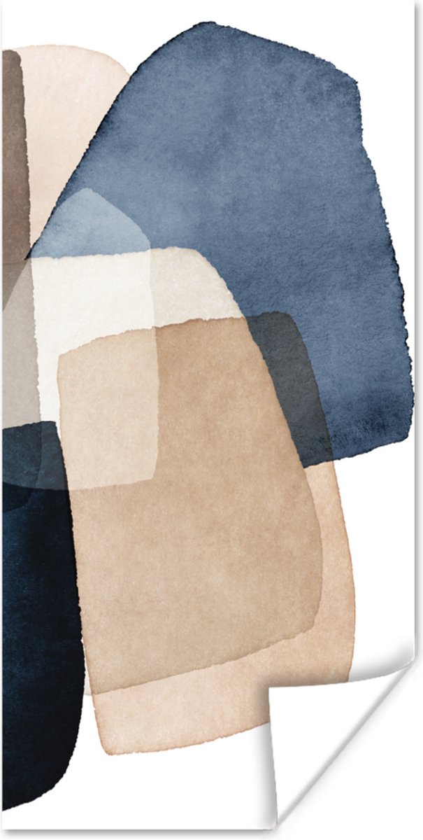 Poster Abstract - Kunst - Waterverf - Design - 40x80 cm