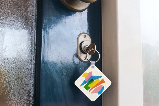 Porte-clés - Cadeaux à distribuer - Abstrait - Art - Formes - Arc-en-ciel - Plastique