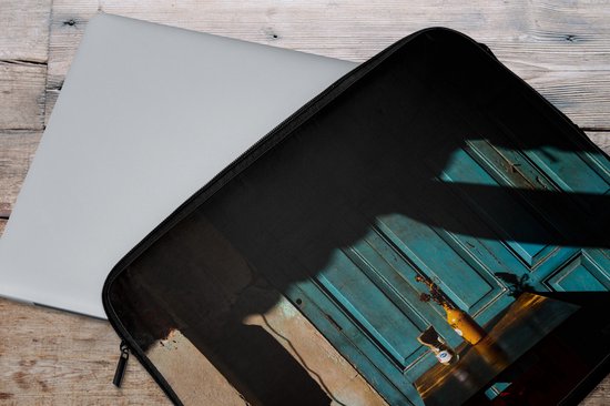 Housse pour ordinateur portable 15,6 pouces - Porte - Blauw - Architecture - Vase - Housse pour ordinateur portable - Dimensions intérieures 39,5x29,5 cm