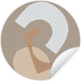 WallCircle - Stickers muraux - Cercle de papier peint - Abstrait - Formes - Pastel - Carrés - 100x100 cm - Cercle mural - Autocollant - Papier peint autocollant rond XXL