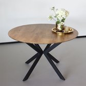 Eettafel rond Ronsi bruin 120cm ronde tafel