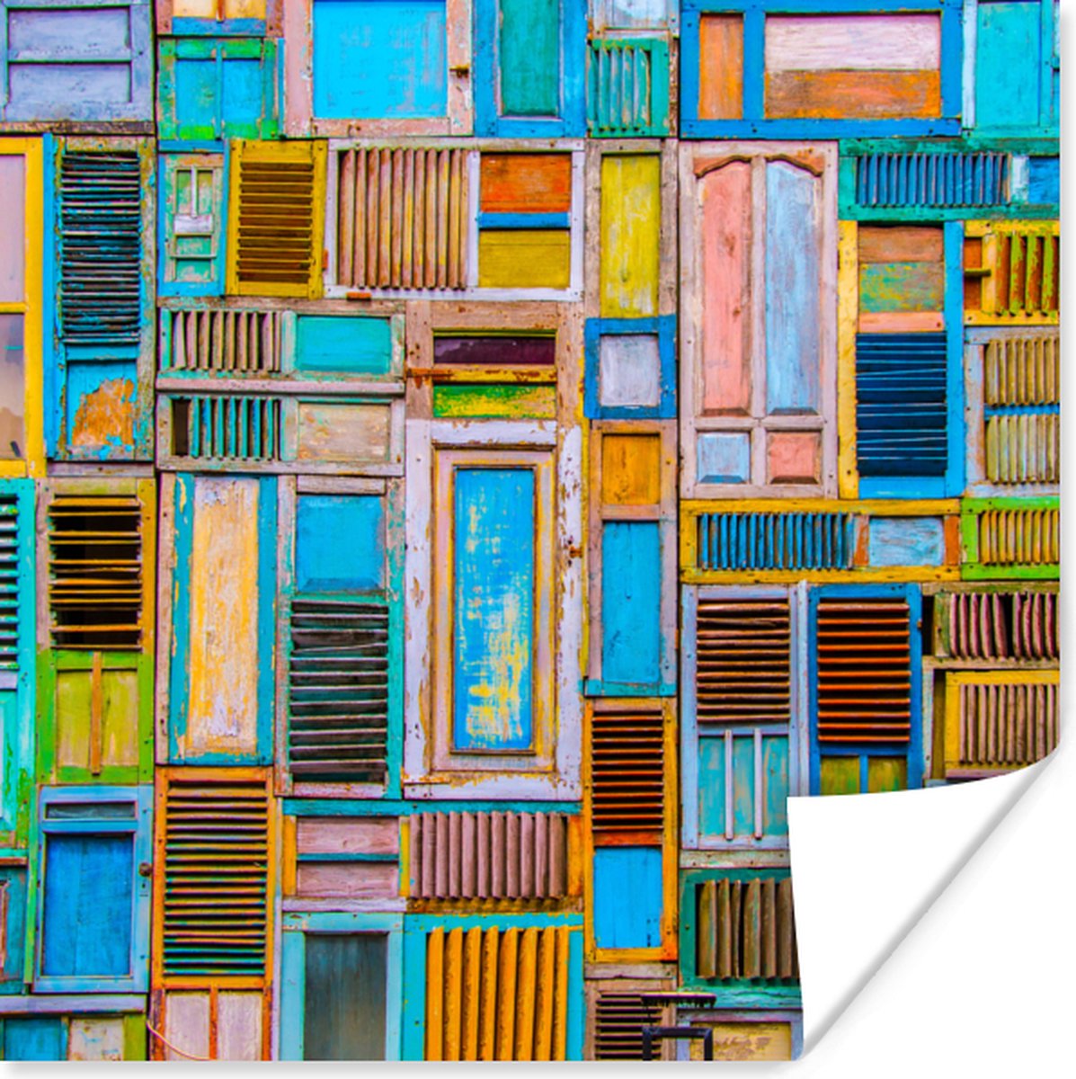 Deuren - Blauw - Abstract - Architectuur - Neon