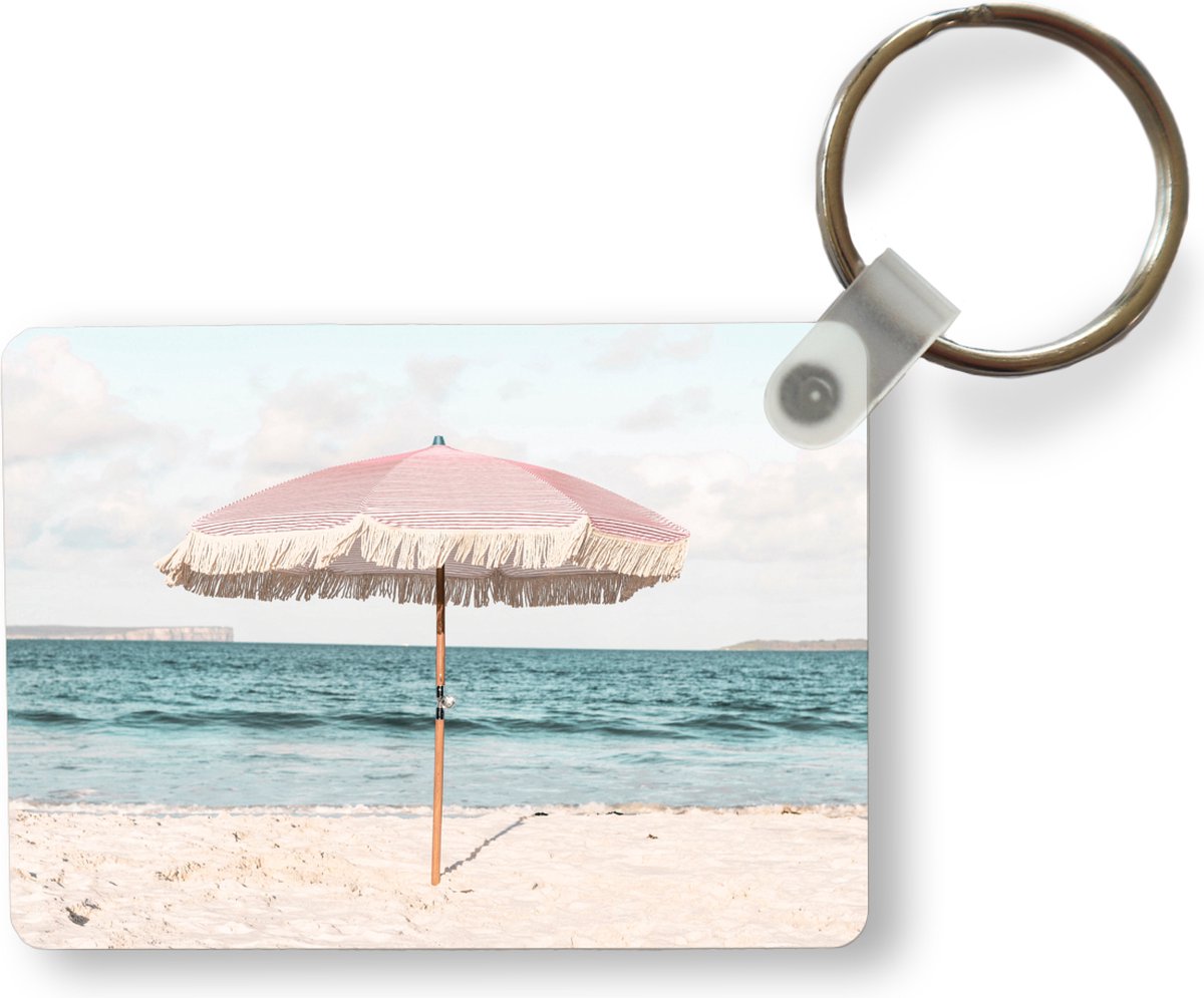 Sleutelhanger - Parasol - Strand - Zee - Wolken - Uitdeelcadeautjes - Plastic
