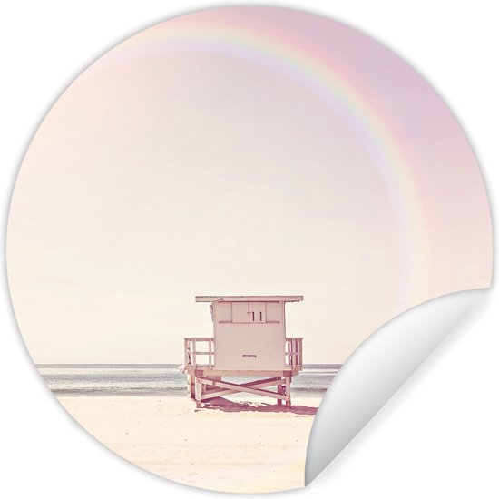 Grandora Muursticker Woonkamer Zee Strand Rond Moderne