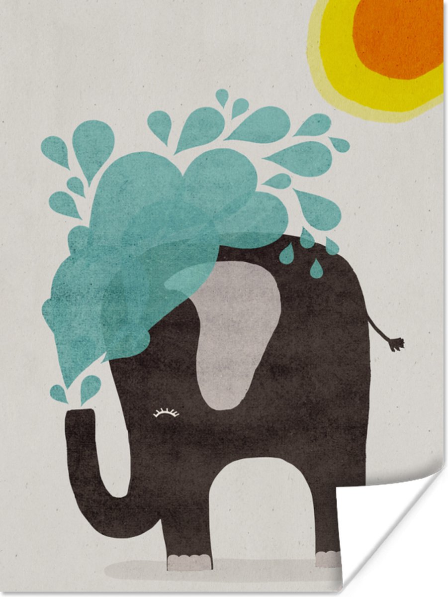 Olifant - Kind - Water - Zon