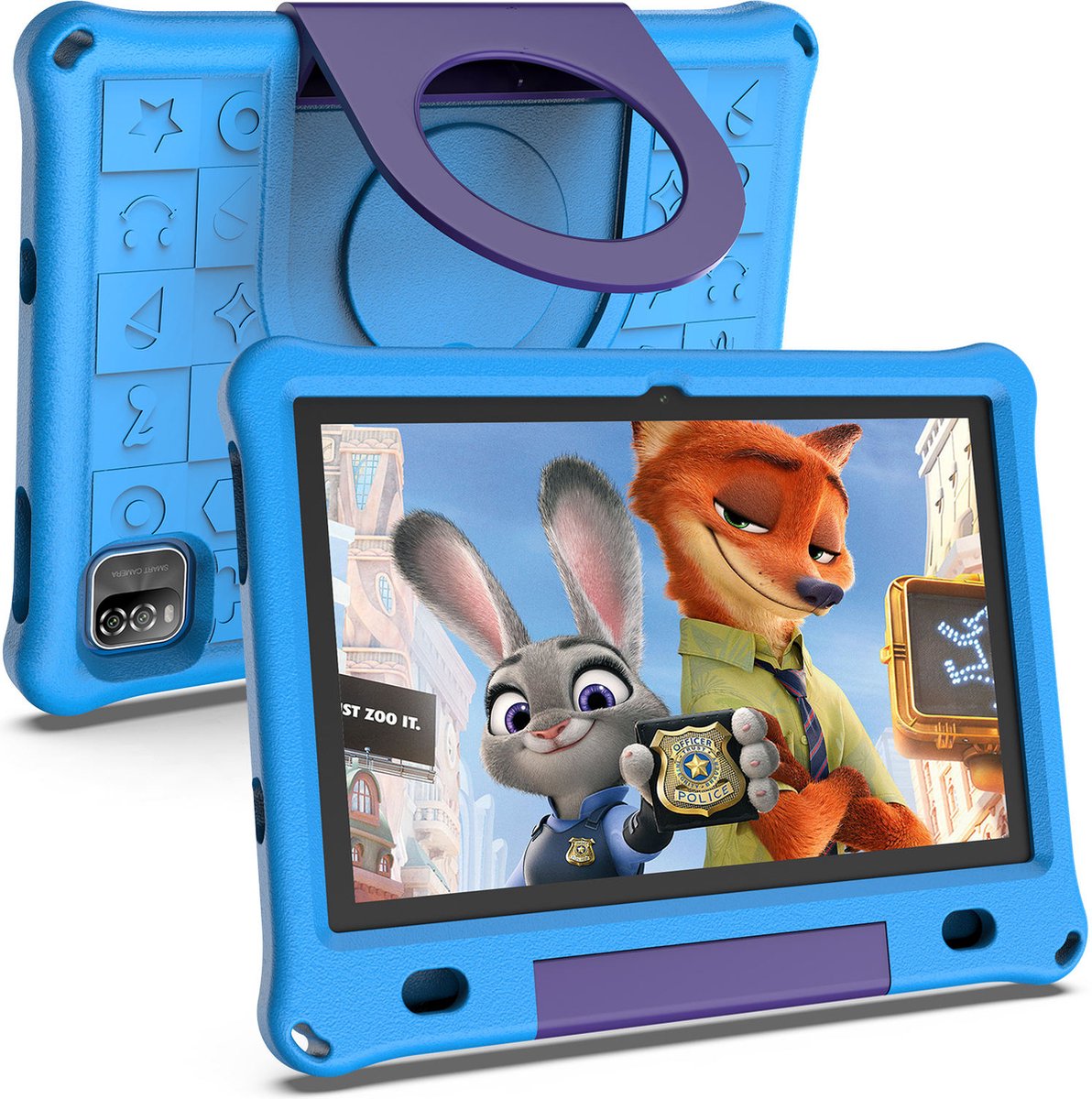 Lipa WQ01 kinder tablet Blue 10.1 inch - Kindertablet vanaf 3 jaar - Kindertablet 10 inch - Tablet kinderen - Android tablet - 64 GB opslag - Groot scherm - Met spellen software - Play store - Ouder bescherming - Bescherming ogen - Met bumper