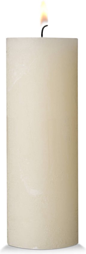 Blokker Rustieke Cilinderkaars - Crème - 7x19 cm