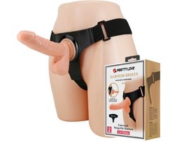 PRETTY LOVE | Pretty Love - Harness Briefs Universal Harness With Dildo Tom 20 Cm Natural | Dildo + Harness | Sex Toy for Woman | Sex Toy for Couple