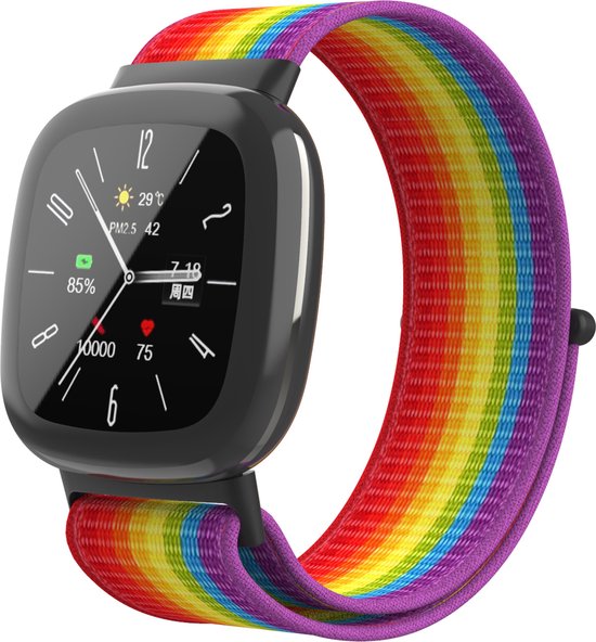 YONO Nylon Velcro Bandje geschikt voor Fitbit Versa 4 / Sense 2
