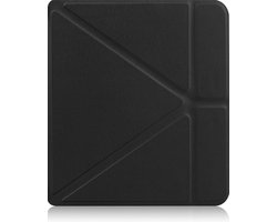 Hoesje Geschikt voor Kobo Libra H2O Hoes Book Case Trifold - Hoes Geschikt voor Kobo Libra H2O Hoesje Book Cover - Zwart