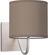 Home Sweet Home wandlamp Bling - wandlamp Beach inclusief lampenkap - lampenkap 16/16/15cm - geschikt voor E27 LED lamp - taupe