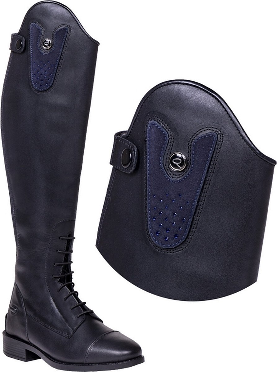 Bottes D'Équitation QHP Sasha - Cuir De Vachette Avec Fermeture Velcro Et Design Paillettes