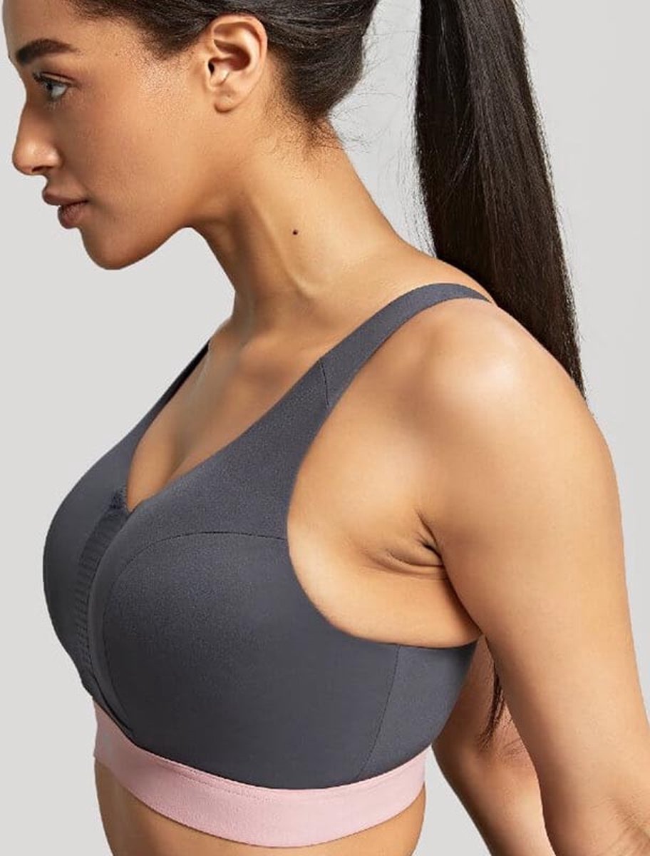 Panache - Wired Non Padded Sports Bra Charcoal - 80B