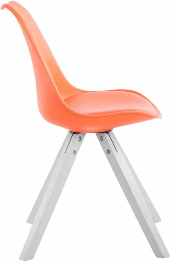 mcc direct Eetkamerstoelen in set van 4 keukenstoelen, bureaustoel, loungestoel, designer kuipstoel Eva (oranje mcc direct Eetkamerstoelen in set van 4 keukenstoelen, bureaustoel, loungestoel, designer kuipstoel Eva (oranje