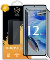 3-Pack Xiaomi Redmi Note 12 Pro 4G - Note 12 Pro 5G Screenprotectors - MobyDefend Gehard Glas Screensavers - Zwarte Randen - Glasplaatjes Geschikt Voor Xiaomi Redmi Note 12 Pro 4G - Remi Note 12 Pro 5G