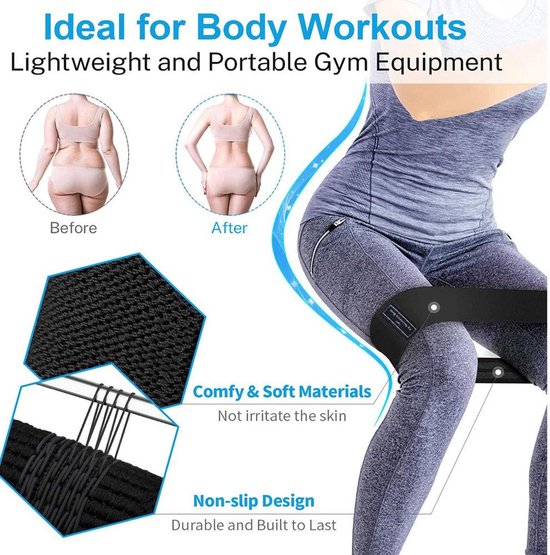 BEAR GRIP Stoffen weerstandsbanden - antislip booty-banden voor dames