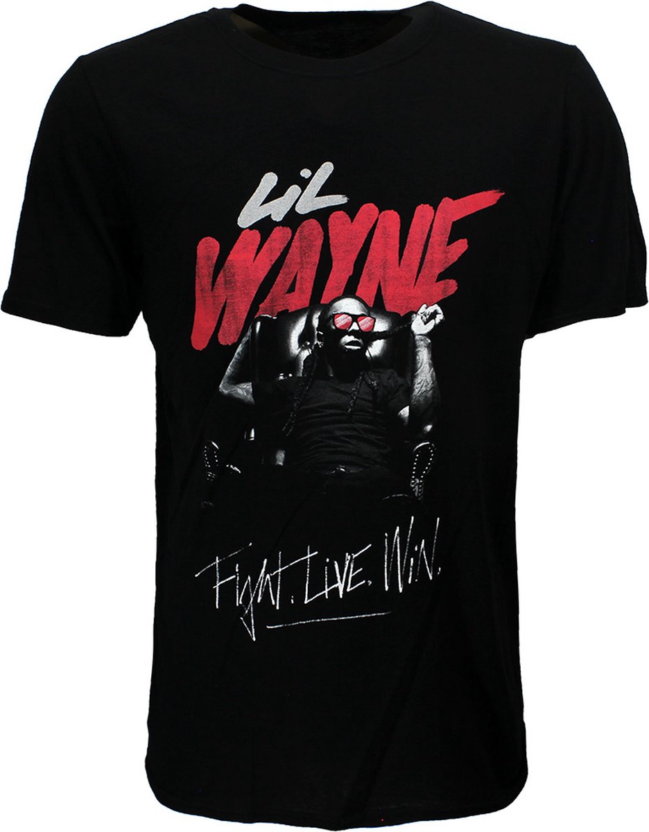 Lil Wayne Fight Live Win T-Shirt - Officiële Merchandise - S