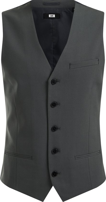 WE Fashion Heren slim fit gilet met stretch