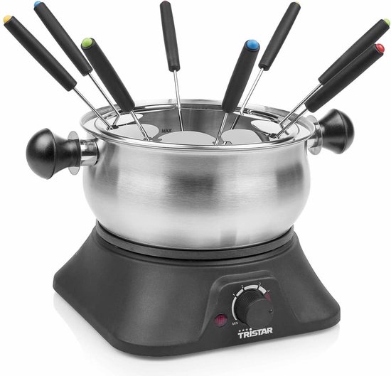 Tristar Fondueset Elektrisch FO-1109 - 1400W - 1,3L voor 8 personen - Incl bakjes, fonduering, vorkjes — afbeelding 2