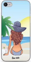 Casetastic Apple iPhone 7 / iPhone 8 / iPhone SE (2020) Hoesje - Softcover Hoesje met Design - BFF Sunset Brunette Print