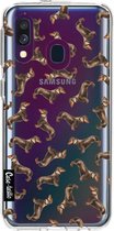 Casetastic Samsung Galaxy A40 (2019) Hoesje - Softcover Hoesje met Design - Teckel Twister Print