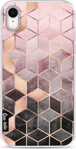 Casetastic Apple iPhone XR Hoesje - Softcover Hoesje met Design - Soft Pink Gradient Cubes Print