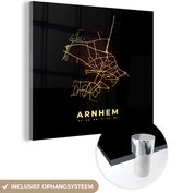 MuchoWow® Peinture sur verre - Arnhem - Carte - Plan de la ville - Plan d'étage - 90x90 cm - Peintures sur verre acrylique - Photo sur Glas