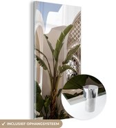 MuchoWow® Glasschilderij 20x40 cm - Schilderij acrylglas - Planten - Zomer - Architectuur - Foto op glas - Schilderijen