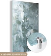 MuchoWow® Glasschilderij 20x30 cm - Schilderij acrylglas - Acrylverf - Structuren - Abstract - Foto op glas - Schilderijen