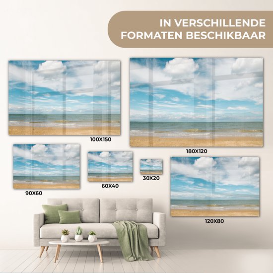 Peinture sur Verre - Plage - Été - Nuages - 60x40 cm - Peintures sur Verre Peintures - Photo sur Glas