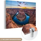 Horseshoe Bend Amérique Glas 90x60 cm - Tirage photo sur Glas (décoration murale en plexiglas)