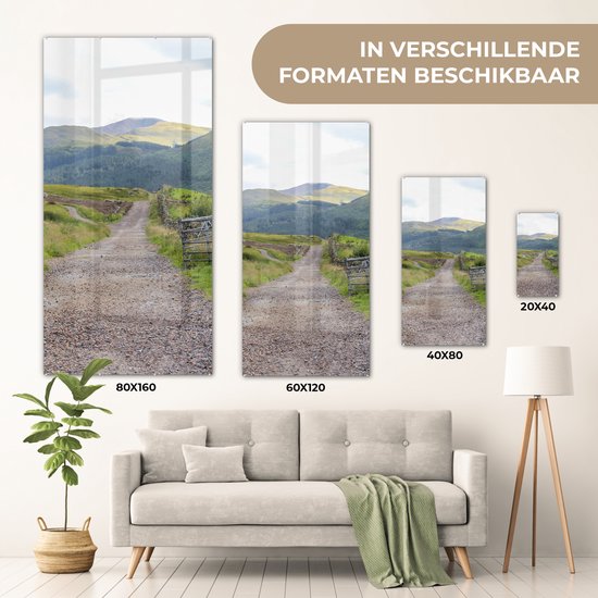 MuchoWow® Peinture sur verre - Route de campagne vers Ben Nevis en Écosse - 60x120 cm - Peintures sur verre acrylique - Photo sur Glas