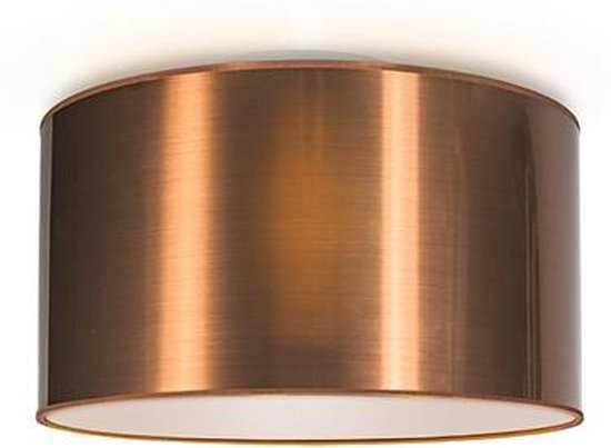 QAZQA drum - Plafondlamp met lampenkap - 1 lichts - Ø 100 mm - Koper |  bol.com