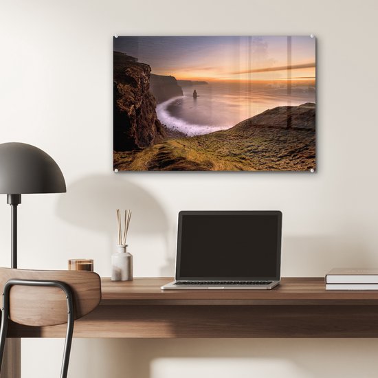 8 kilomètres de long Falaises de Moher en Irlande Plexiglas 60x40 cm - Tirage photo sur Glas (décoration murale en plexiglas)