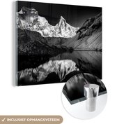 MuchoWow® Glasschilderij 120x90 cm - Schilderij acrylglas - Kedartal fotoprint zwart-wit - Foto op glas - Schilderijen