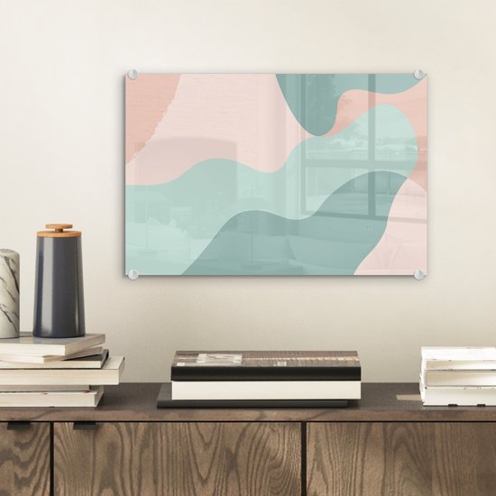 Peinture sur Verre - Été - Formes - Abstrait - 30x20 cm - Peintures sur Verre Peintures - Photo sur Glas