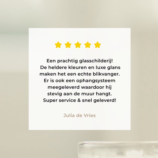 Peinture sur Verre - Espresso dans une Tasse en Verre - 20x20 cm - Peintures sur Verre Peintures - Photo sur Glas