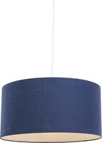 QAZQA combi - Moderne Hanglamp met kap - 1 lichts - Ø 500 mm - Blauw - Woonkamer | Slaapkamer | Keuken